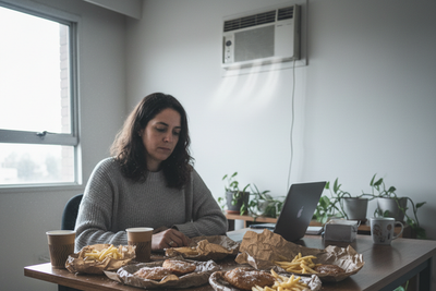 Sal, café y aire acondicionado